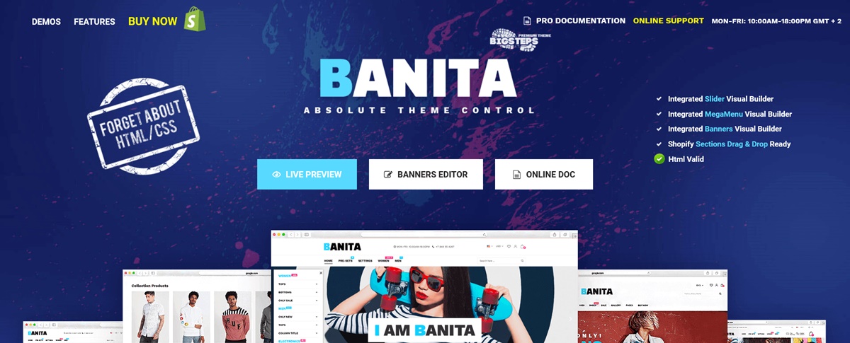 best parallax theme for shopify: Banita