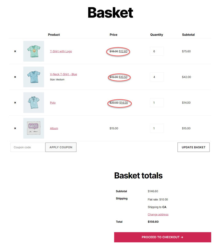 basket total