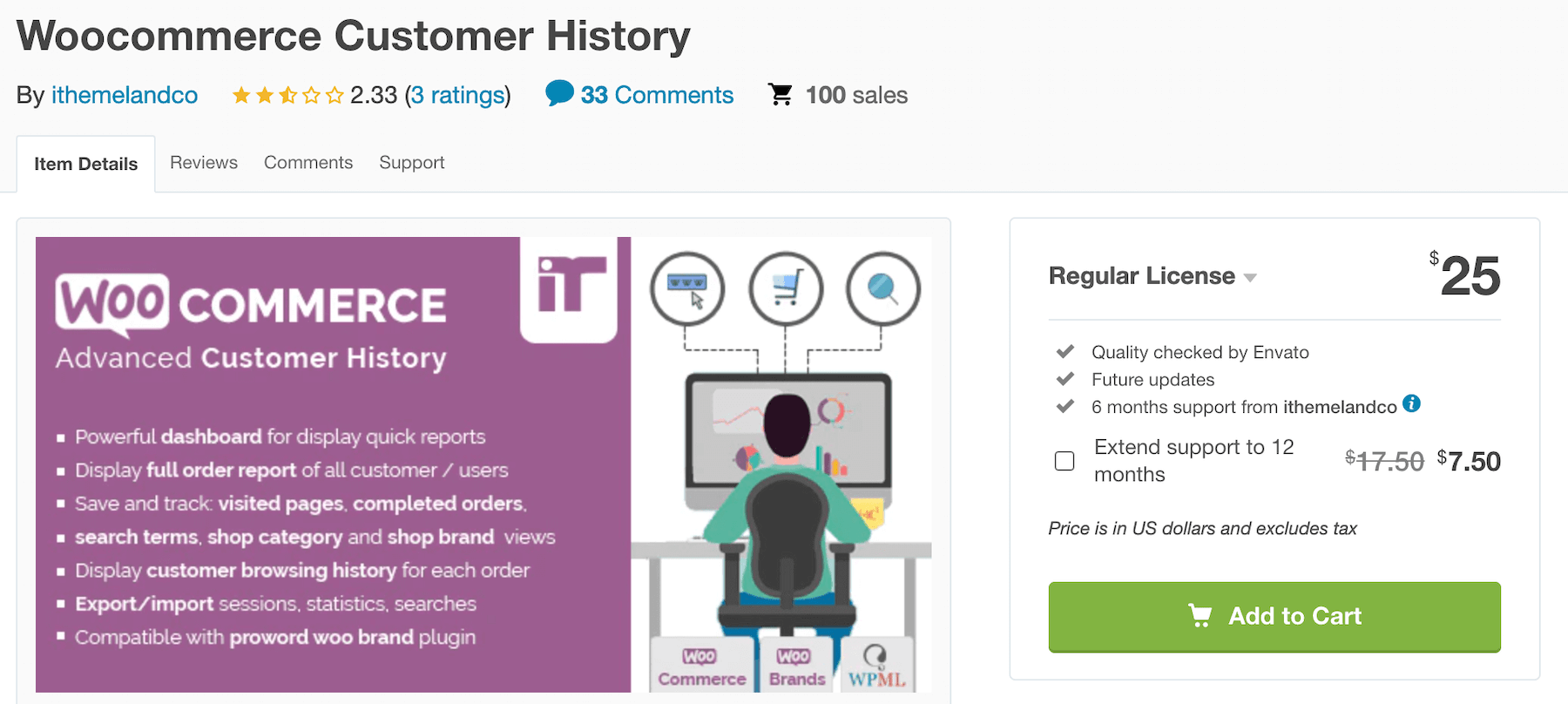 Woocommerce Customer History