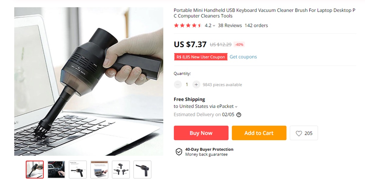 Best dropshipping lifestyle products: Mini USB Electric Vacuum Cleaner