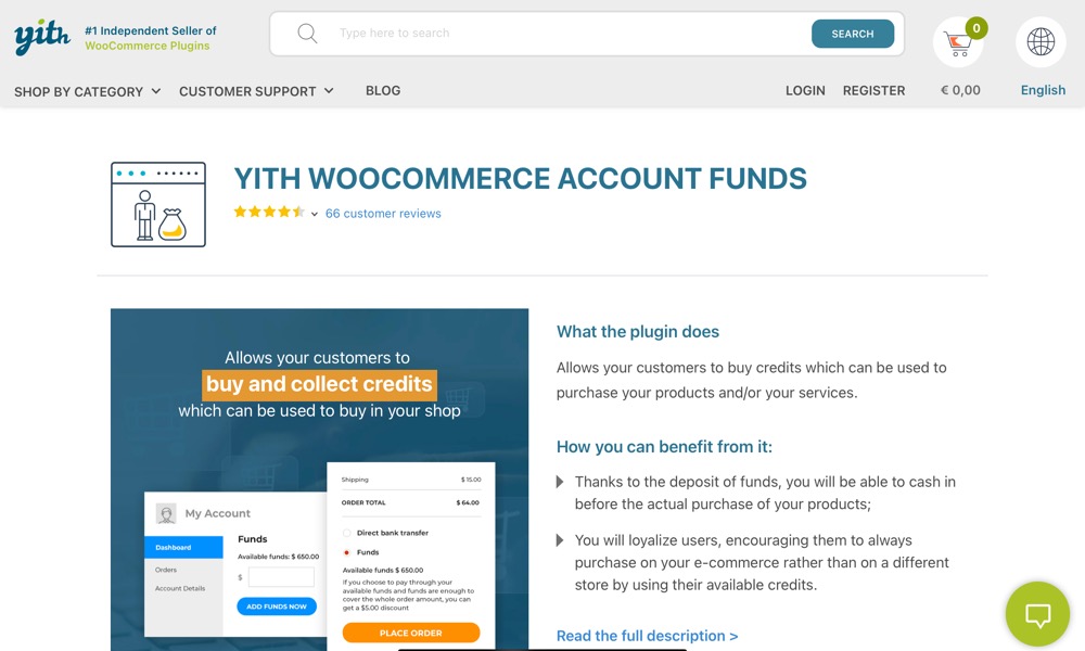 YITH WooCommerce Accounts Funds