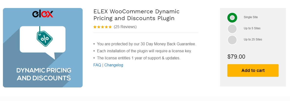 ELEX WooCommerce Dynamic Pricing and Discounts Plugin (Pro)