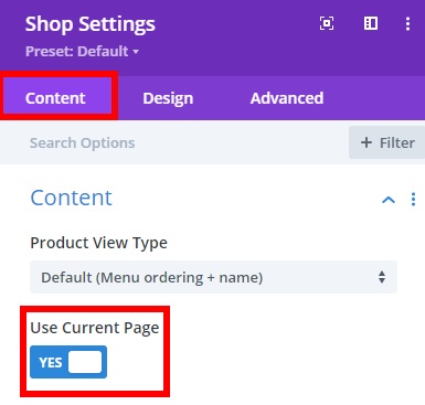 Turn on the Use Current Page option