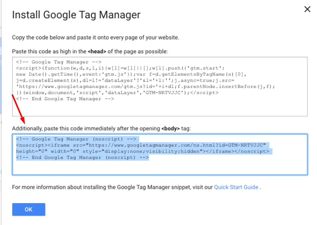 install google tag manager