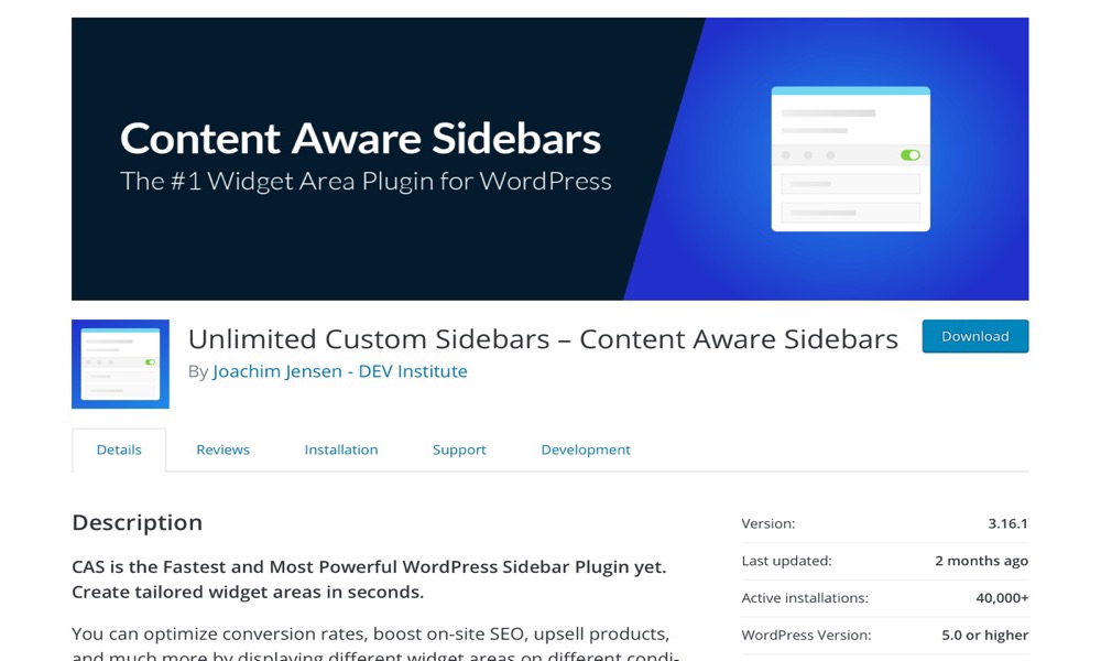 Content Aware Sidebars