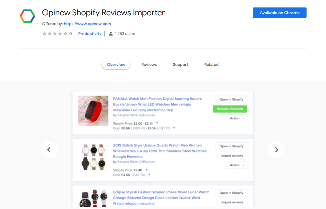 import aliexpress reviews to shopify