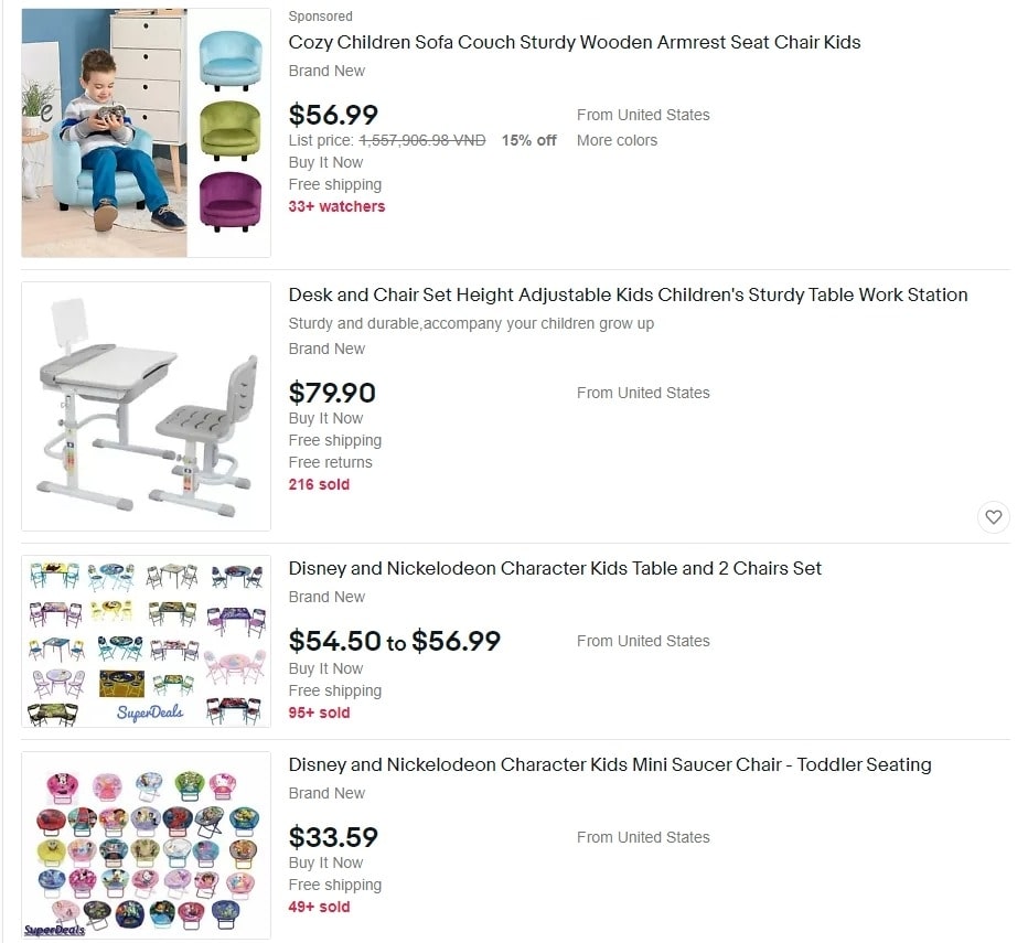 Kids Chairs/Desks