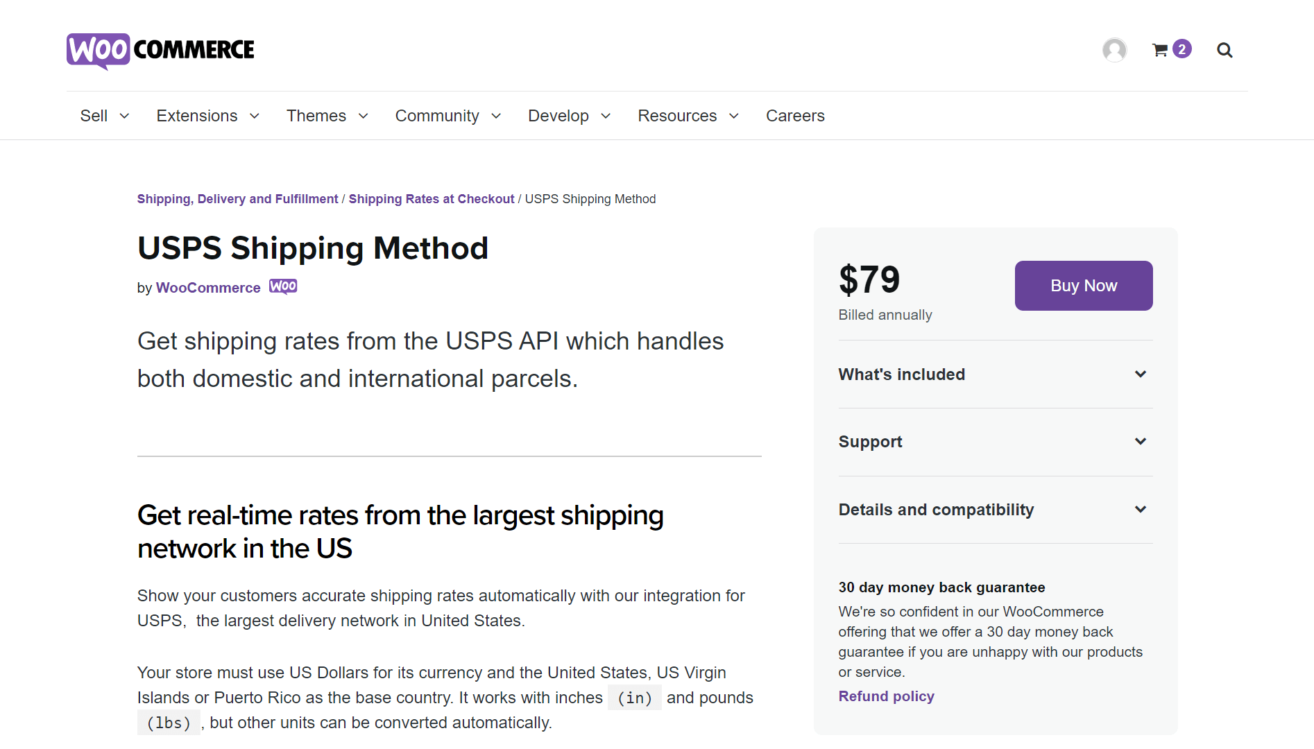 usps shipping method