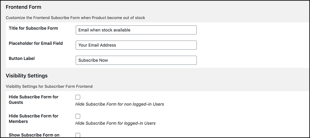 Front-end-form