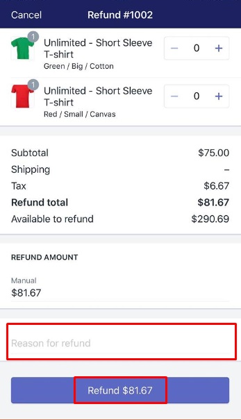 how to refund an order