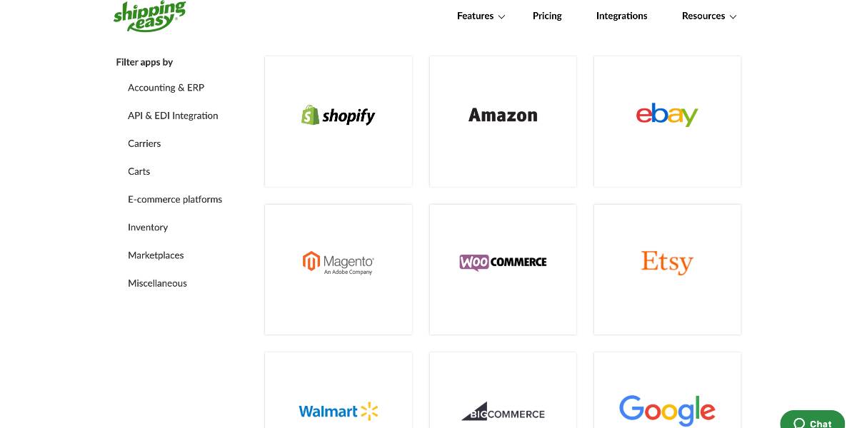 ShippingEasy provides over 60 integrations