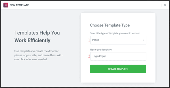 The Elementor Library is now displayed in front of you. Choose a ready-made popup template that you like.