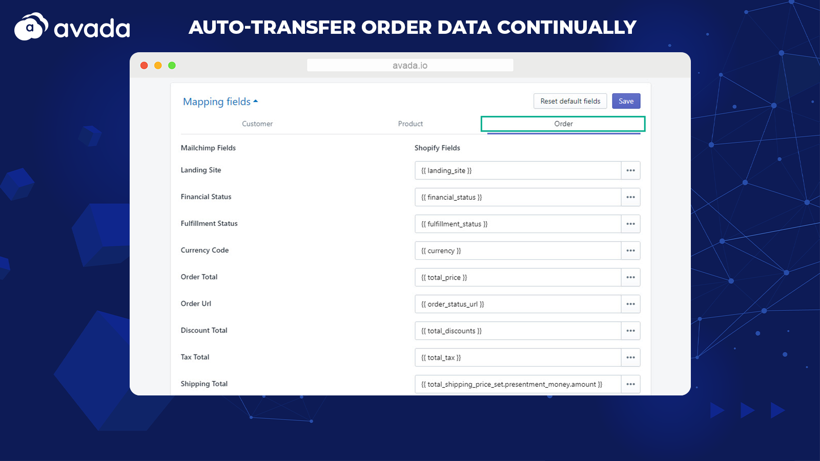Transfer order data to Mailchimp automatically
