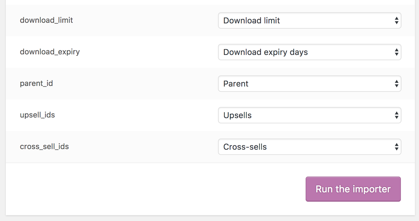 Select Run the Importer