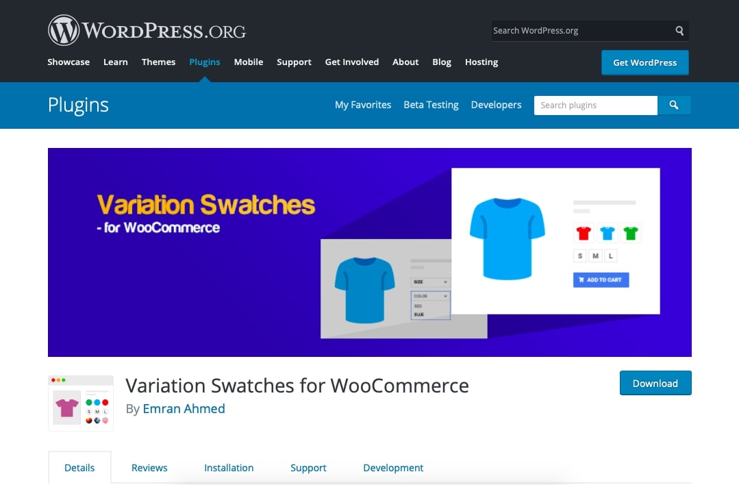 Variance swatches for WooCommerce