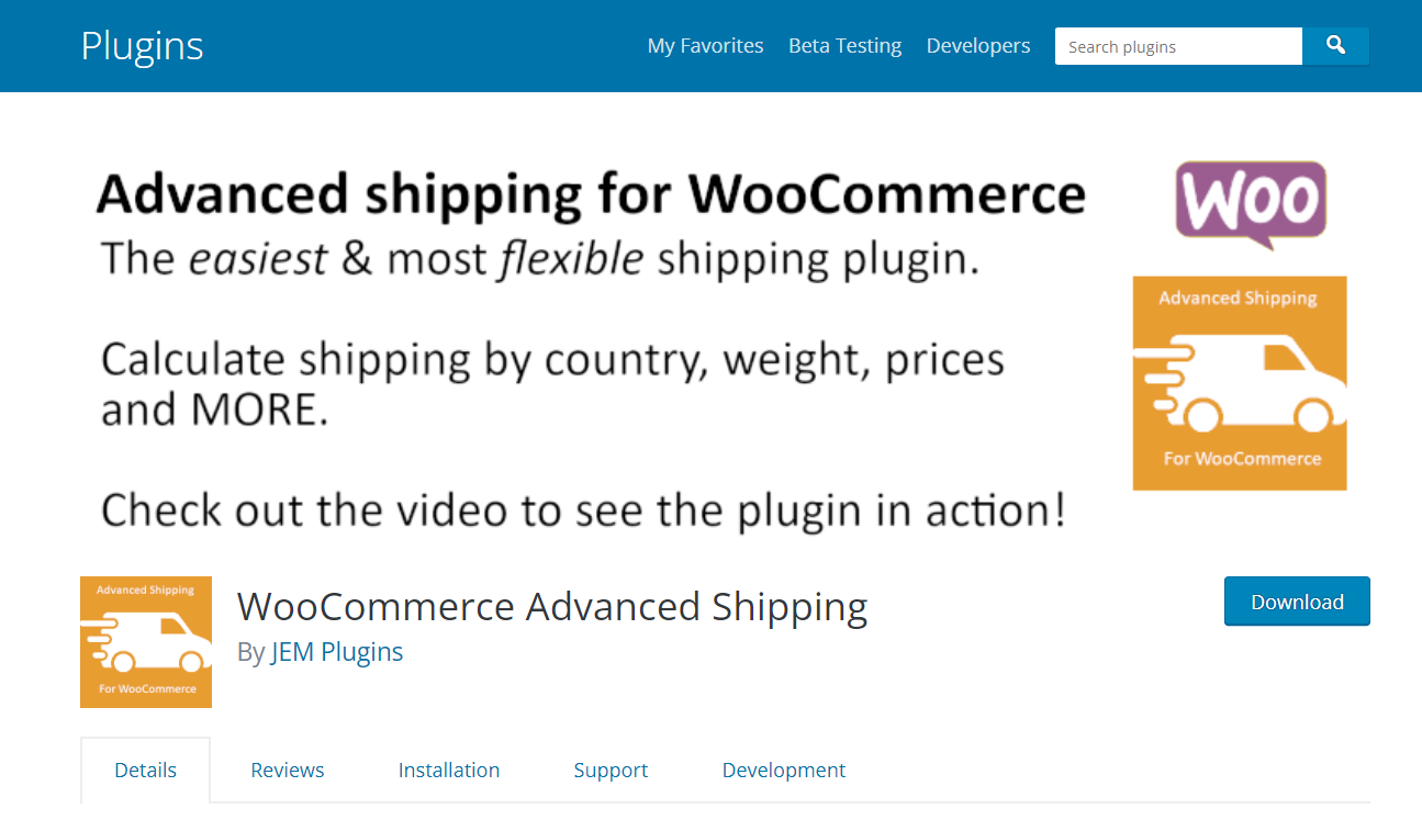 WooCommerce Table Rate Shipping Plugin