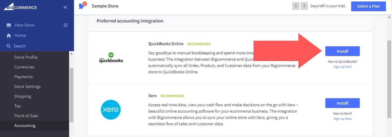 Connect Quickbooks with BigCommerce