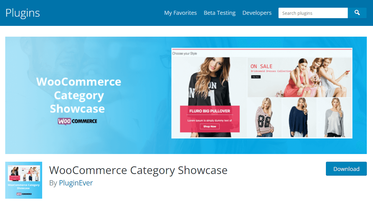 WooCommerce Category Showcase