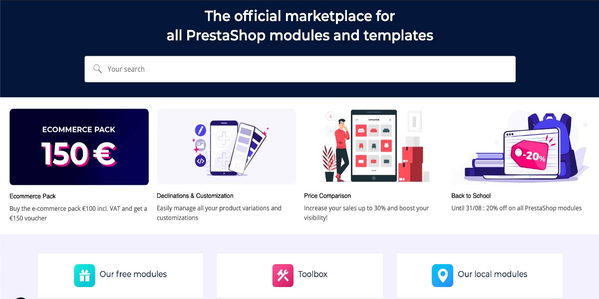 PrestaShop extensions store