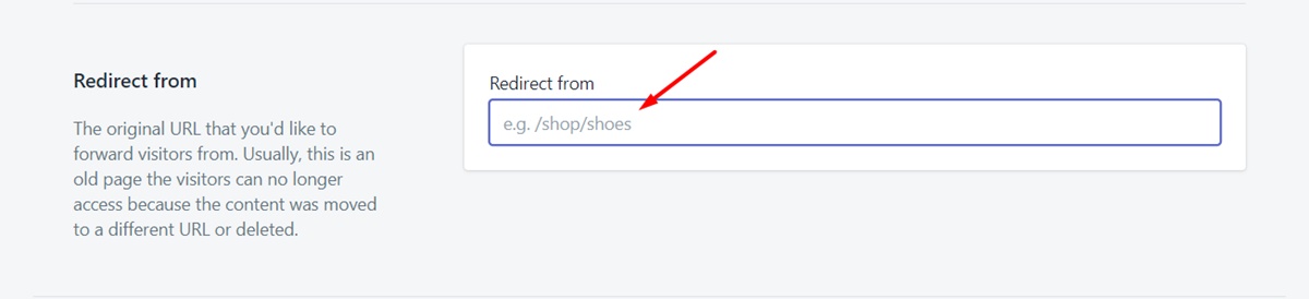 how produce URL redirect shopify store