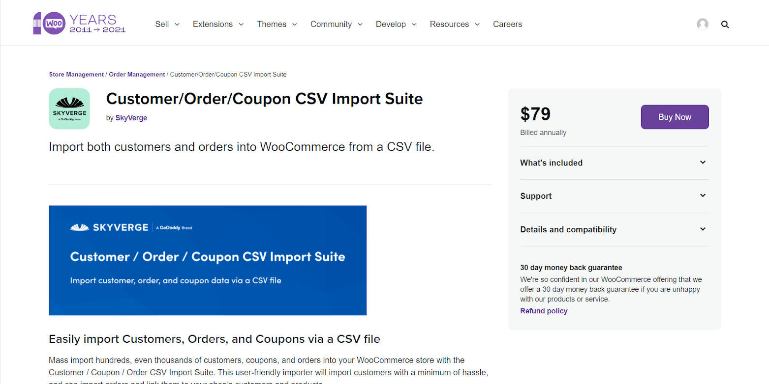 WooCommerce Customer/Order/Coupon CSV Import Suite