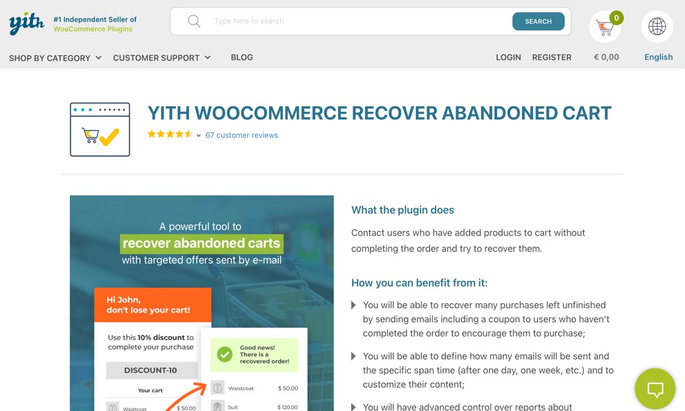 YITH WooCommerce Recover Abandoned Cart