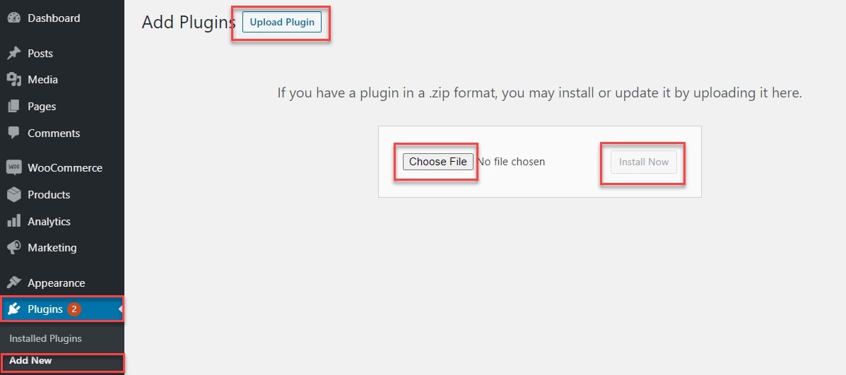 Upload your plugin file