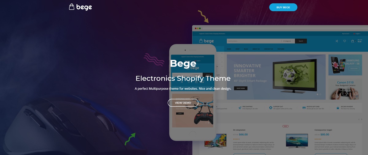 Best Shopify Themes/Templates - Bege theme