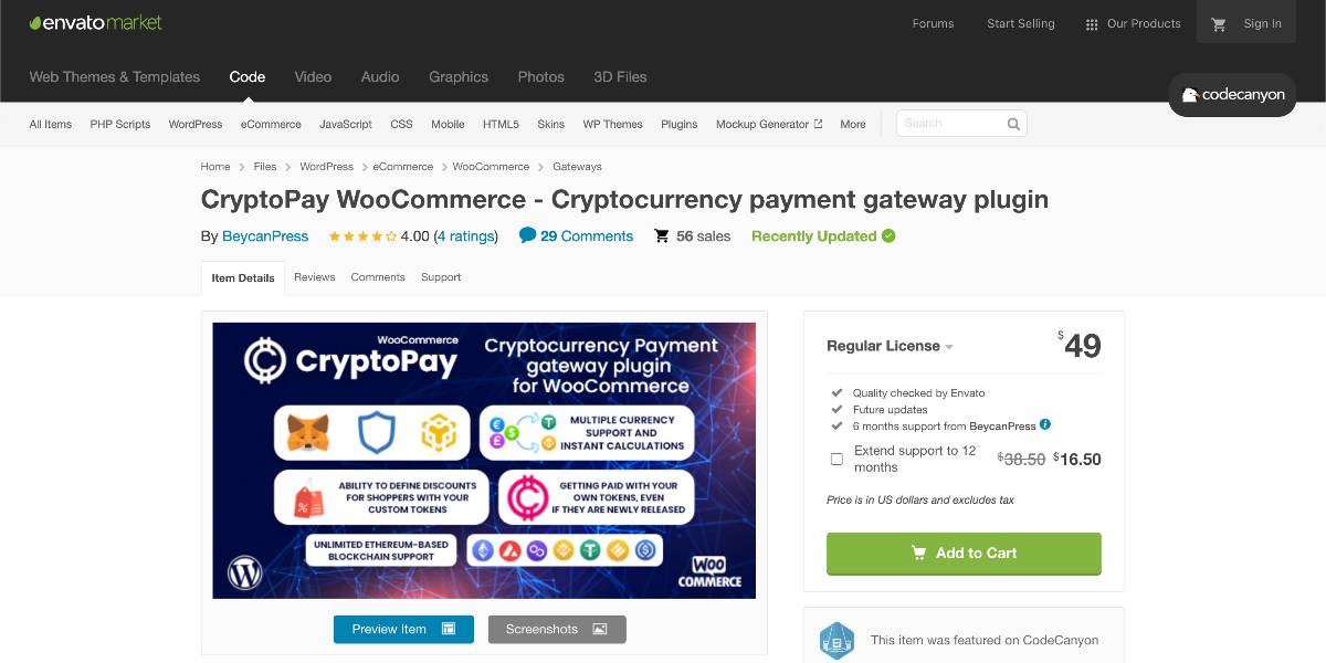 CryptoPay WooCommerce