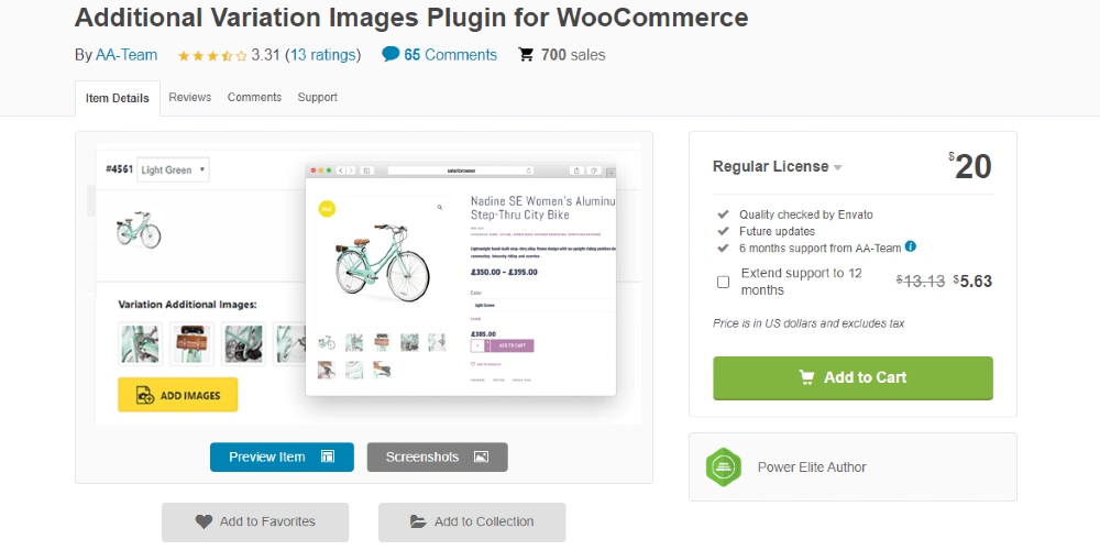 Additional Variation Images Plugin for WooCommerce screenshot