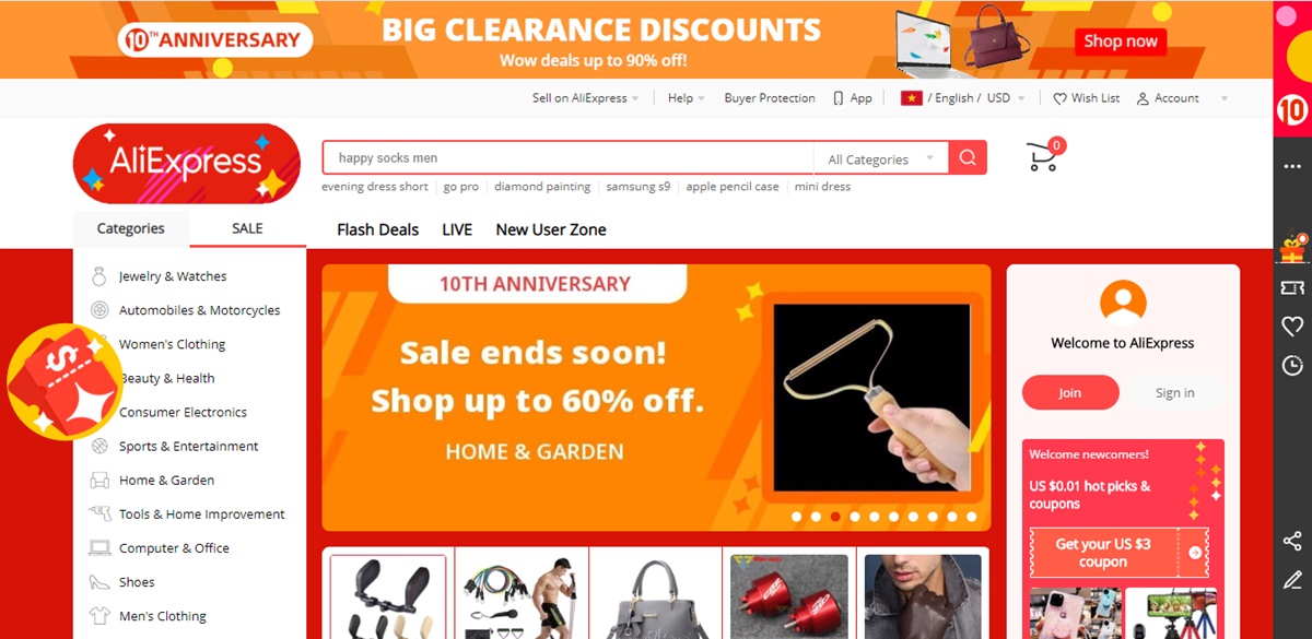 Add products while on AliExpress