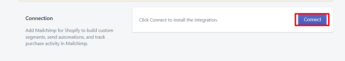 connect mailchimp to shopify