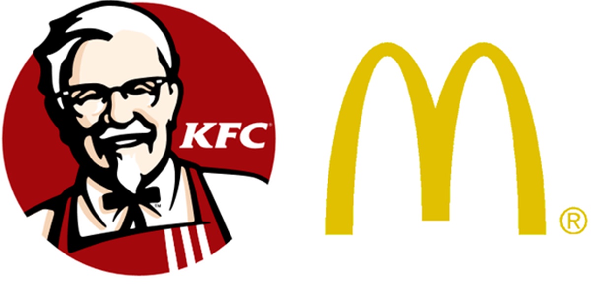 KFC and McDonald's visual marketing