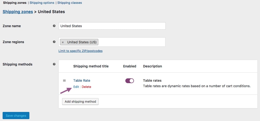 Step 2: Set up shipping zones