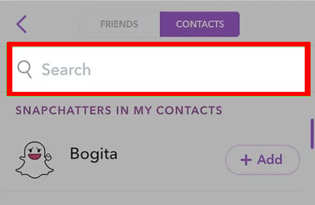 Find the person in the Contact list