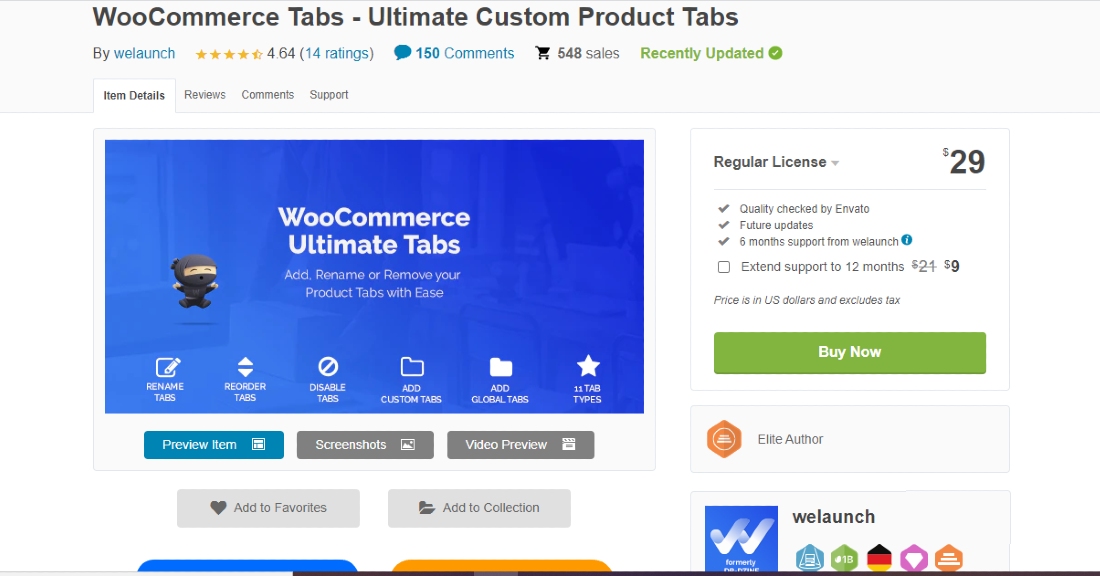 WooCommerce Tabs - Ultimate Custom Product Tabs screenshot