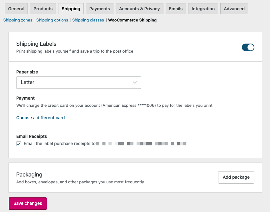 Step 3: Go to Shipping Labels from WP admin dashboard