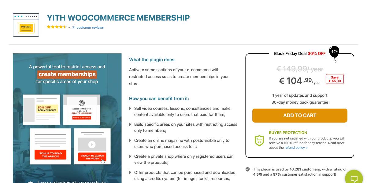 YITH WooCommerce Membership