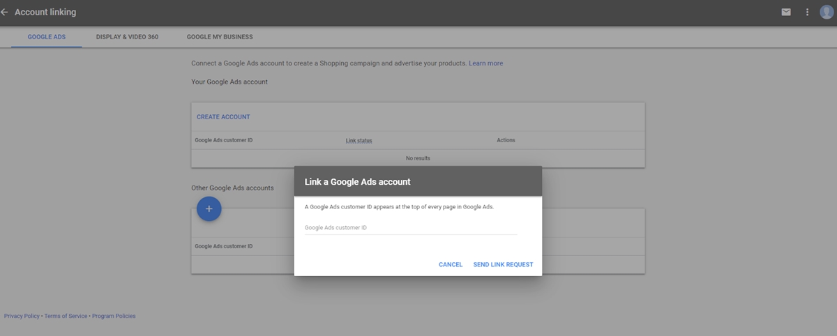 Setting up Google Shopping ads: Link Merchant Center and AdWords Account
