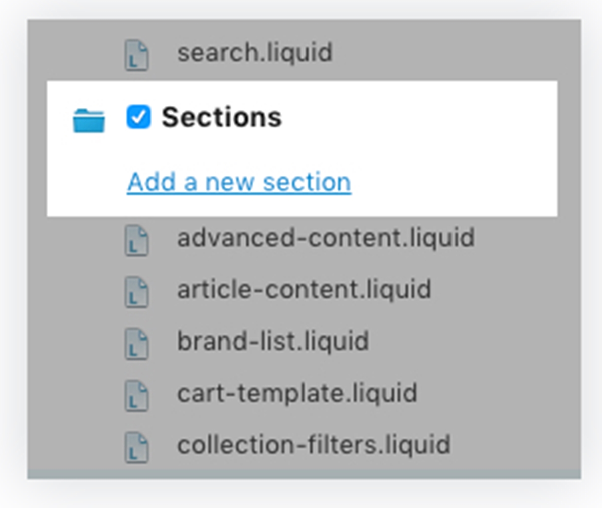 Add new section