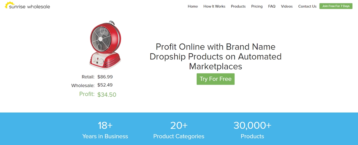 Best wholesale dropshipping companies - Sunrise Wholesale