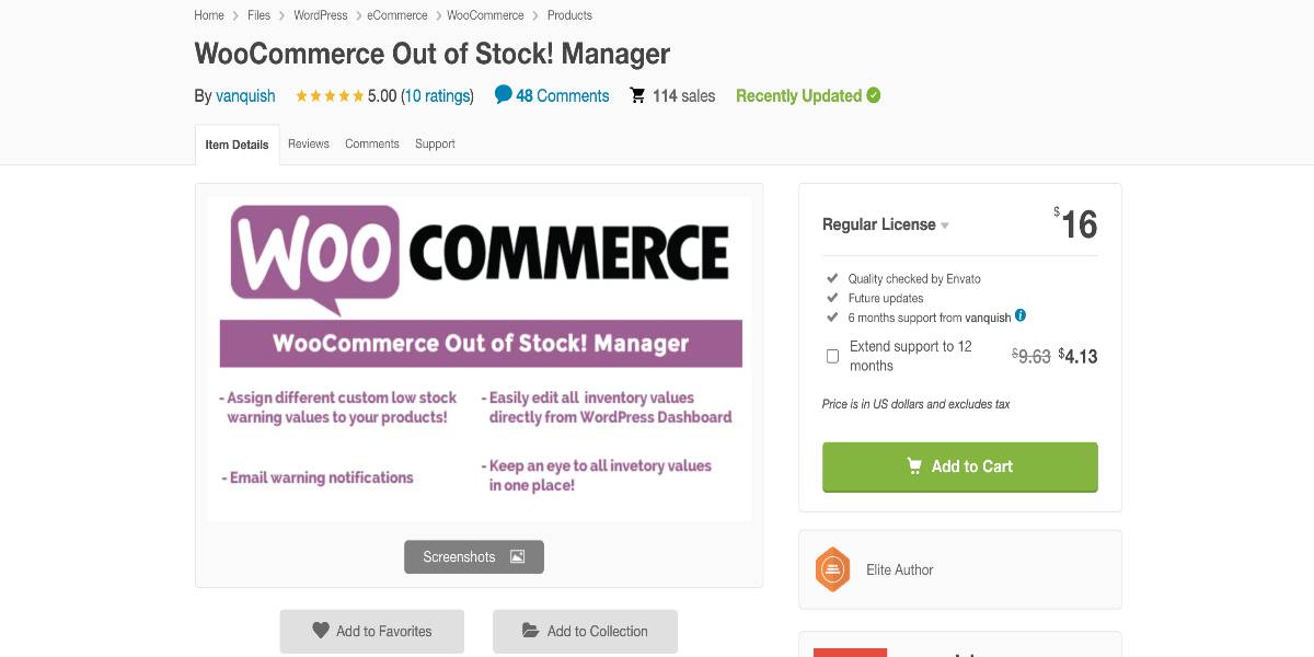 WooCommerce Out of Stock! Manager