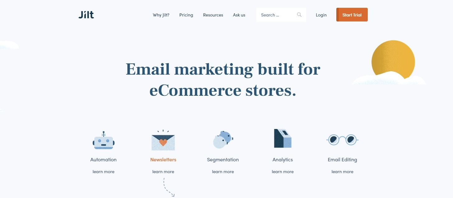 Jilt email marketing