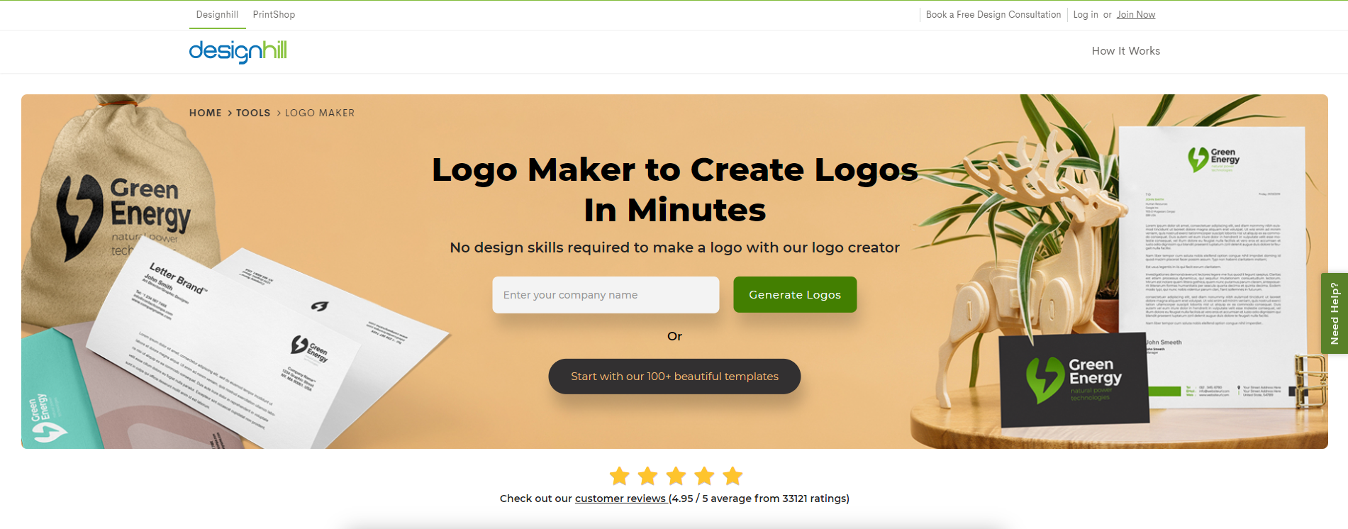 best logo generators: Designhill Logo Maker