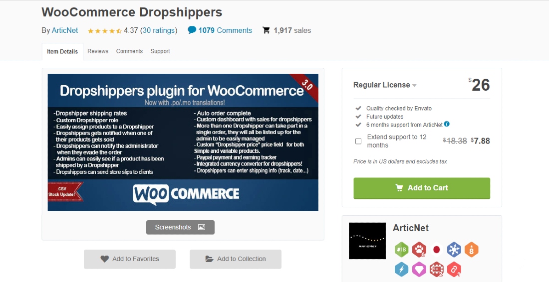 WooCommerce Dropshippers screenshot