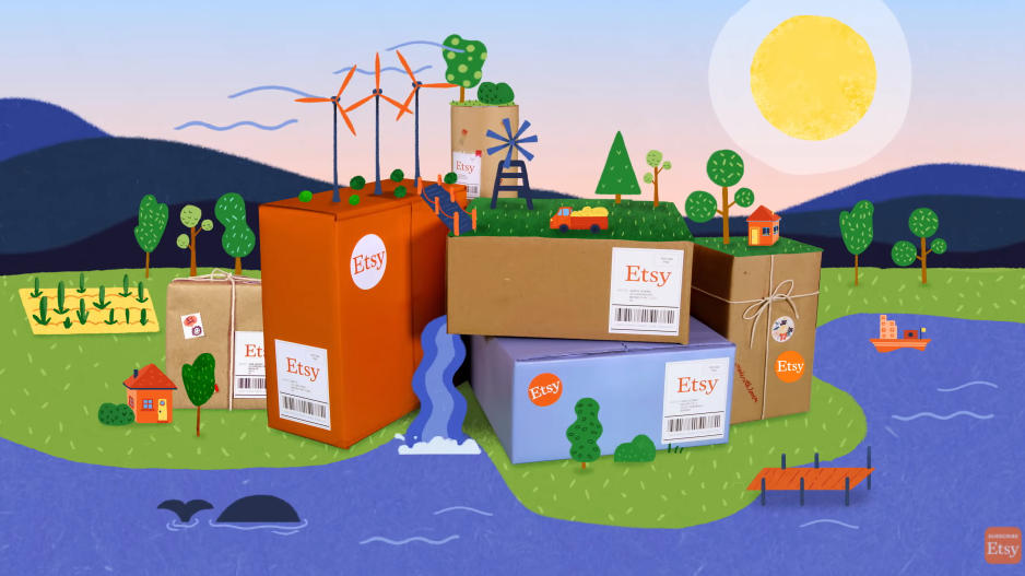 Etsy is the first major online shopping destination to offset 100% of carbon emissions from shipping.