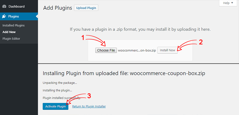 Install and activate the plugin