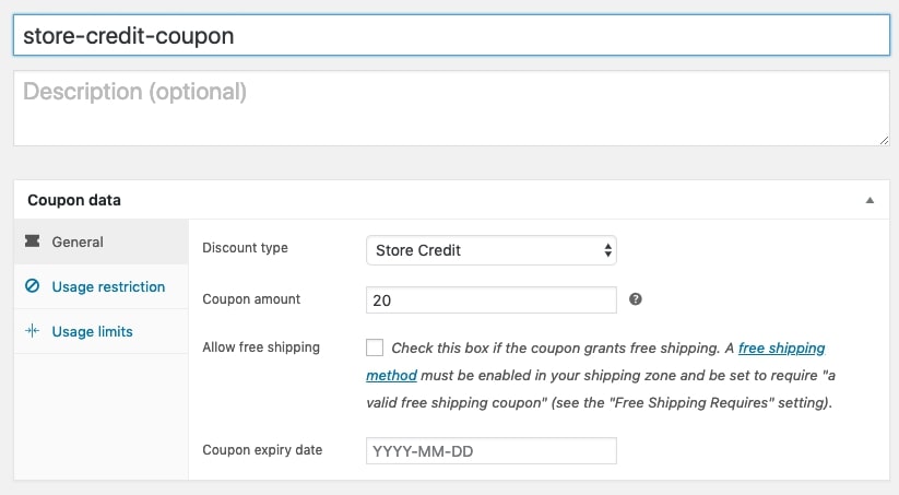 Creating WooCommerce store credit