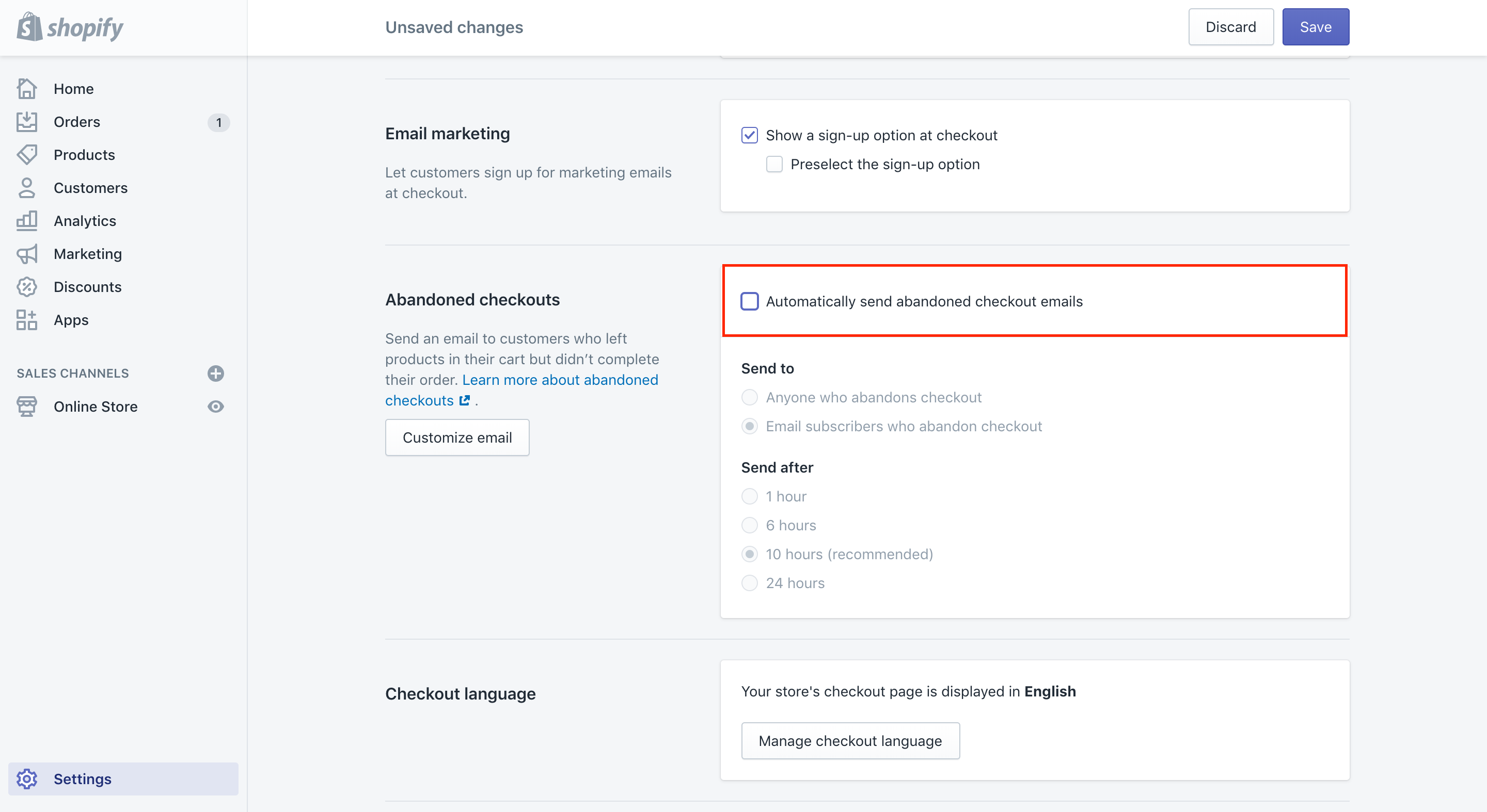 how to delete abandoned checkouts-on-Shopify