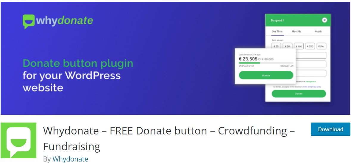Whydonate – FREE Donate button – Crowdfunding – Fundraising